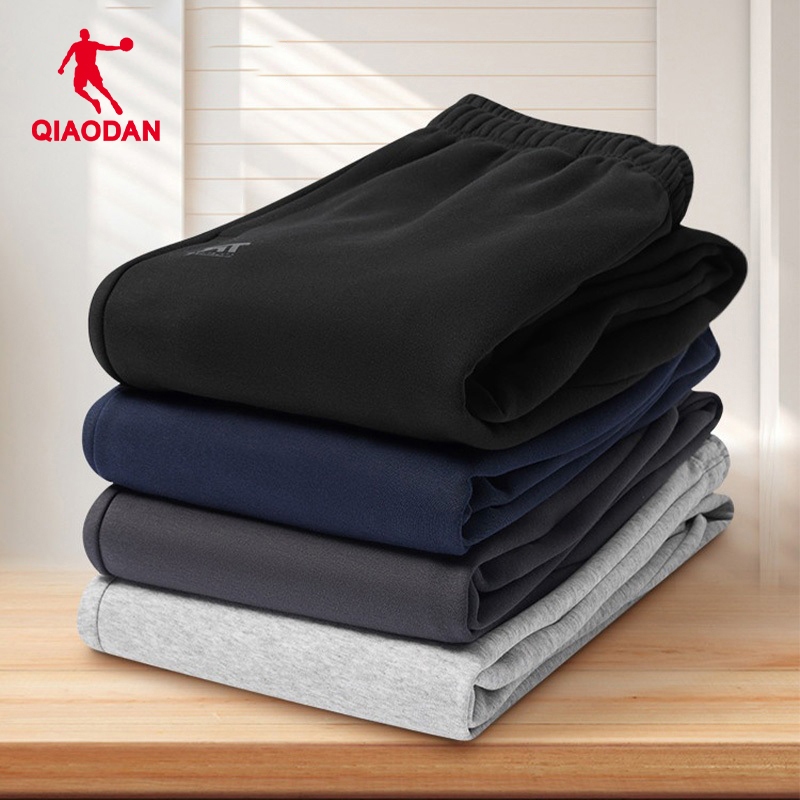 Qiaodan กางเกงกีฬาลําลองสําหรับบุรุษถัก XKL3391337ก