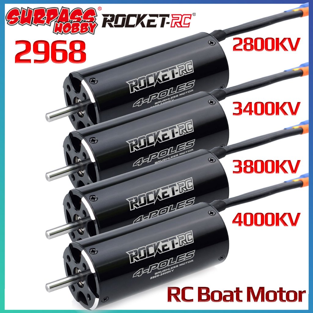 SURPASS HOBBY เรือมอเตอร์ 2968 กันน้ํา Brushless 1500KV/2800KV/3400KV/3800KV/4000KV มอเตอร์สําหรับ Traxxas Blast Feilun FT011 FT012 600-800 มม.RC เรือรถ