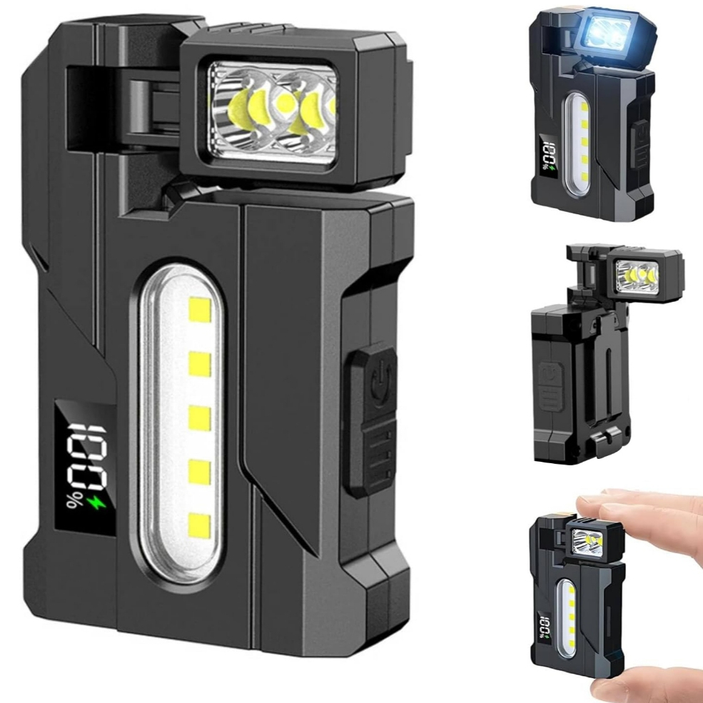 COB EDC ไฟฉายไฟทํางานรถยนต์ไฟตั้งแคมป์แบบพกพา LED แม่เหล็กแบบชาร์จไฟได้ Type-C WUBEN G5