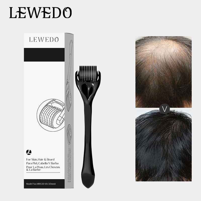 LEWEDO เลเวโด ลูกกลิ้งดูแลผิวหน้า หนังศีรษะ ผม เครา ปลูกหนวด 0.5 มม.