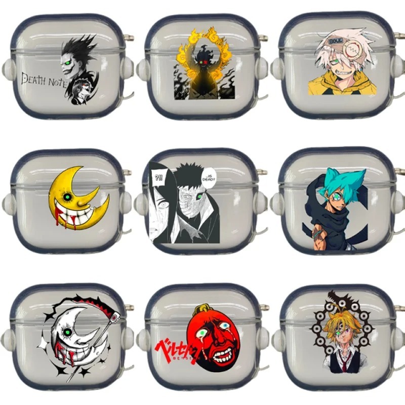 Creative Anime Soft Shell เคสป้องกันสําหรับ Apple AirPods รุ่นที่ 4 และอุปกรณ์เสริมหูฟังรุ่นที่ 3