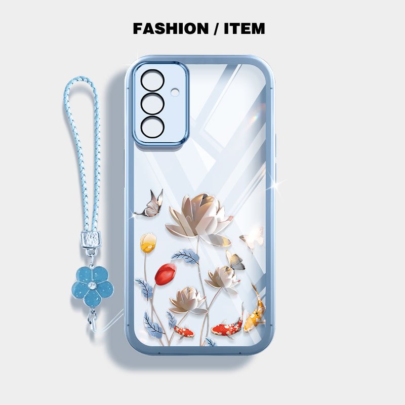 SAMSUNG YBDปลอกใสสําหรับSamsung Galaxy A17 A37 A57 A27 A13 A04S A14 A15 A16 4G 5G Precision Hole Protection Original Shell Lotus of Good Fortune