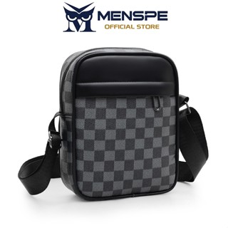 MENSPE กระเป๋าสะพายไหล่ผู้ชายแฟชั่นกันน้ําความจุขนาดใหญ่ PU …