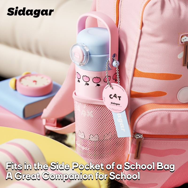 Sidagar แก้วเก็บความเย็น ถ้วยน้ําซับสแตนเลส 560ML ถ้วยเก็บความร้อนสําหรับนักเรียนถ้วยพกพากลางแจ้ง ราคา ถูกที่สุด ดีลบีเคเค แกลเลอรีภาพที่ 2