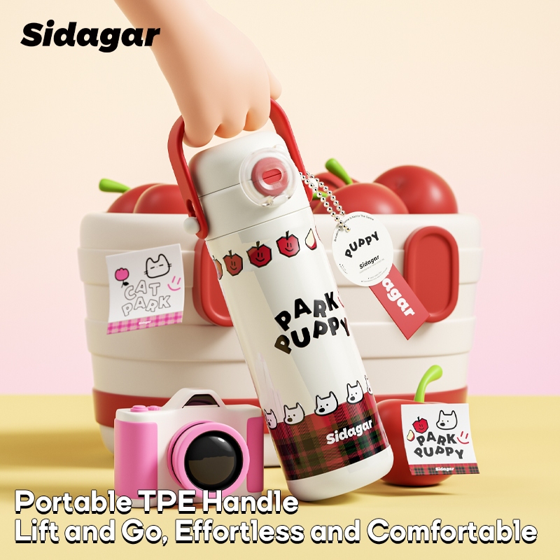 Sidagar แก้วเก็บความเย็น ถ้วยน้ําซับสแตนเลส 560ML ถ้วยเก็บความร้อนสําหรับนักเรียนถ้วยพกพากลางแจ้ง ราคา ถูกที่สุด ดีลบีเคเค แกลเลอรีภาพที่ 3