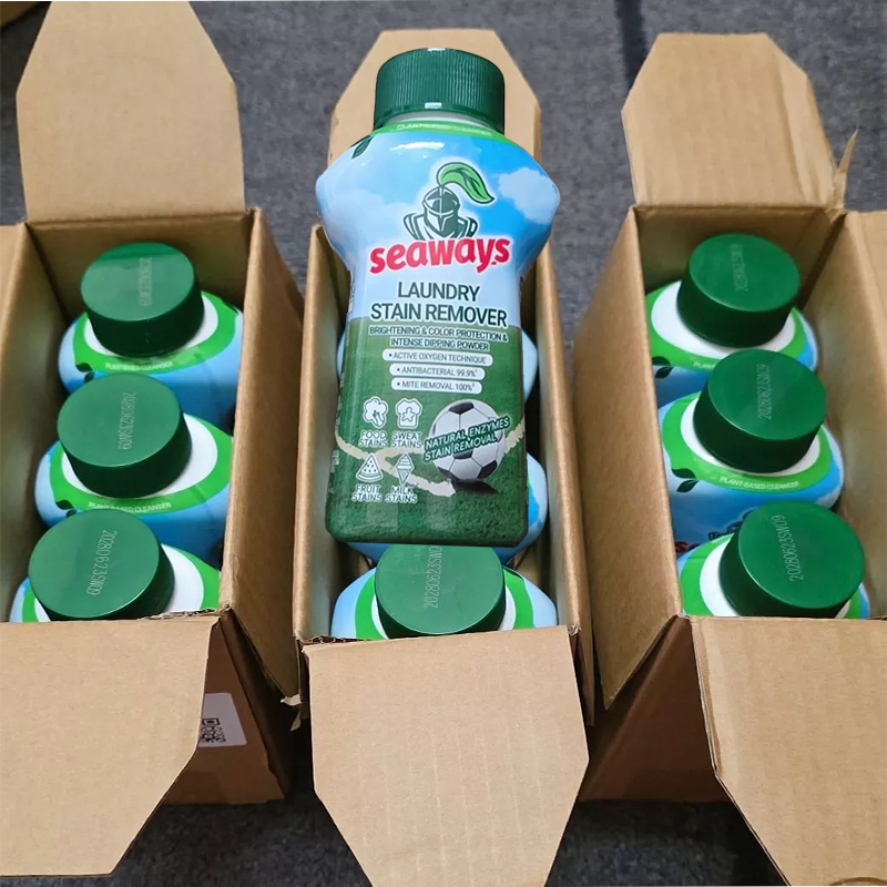 Seaways น้ำยาขจัดคราบเสื้อผ้า ผงซักฟอกกําจัดออกซิเจนที่ใช้งานสดใสและสดชื่น 2 in 1