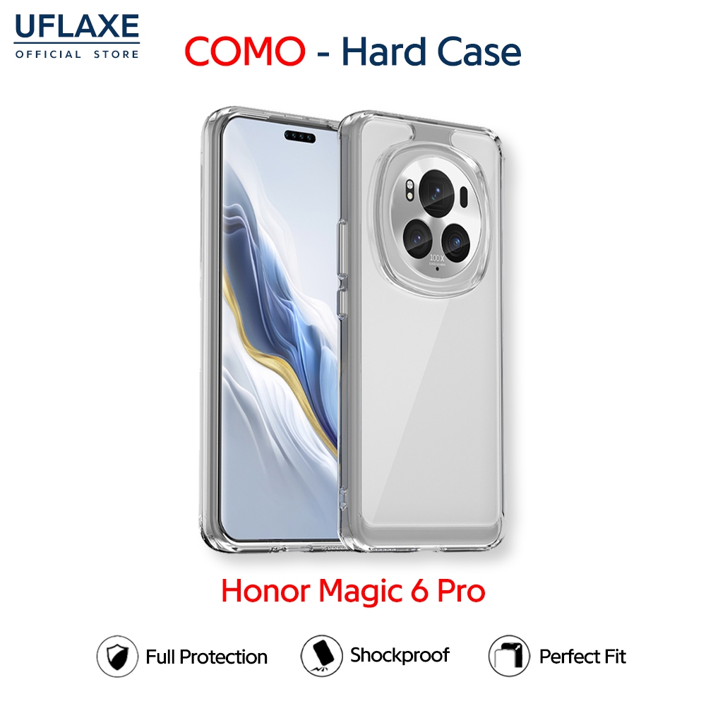 UFLAXE COMO - เคส Honor Magic 6 Pro - เคสแข็งกันกระแทกกันเหลืองใส เคสโทรศัพท์บางทนทานป้องกันรอยนิ้วมือ