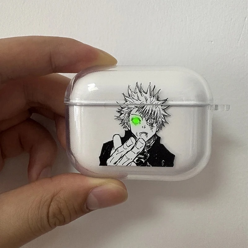 การ์ตูน Cool อะนิเมะ Gojo Satoru โปร่งใสหูฟังสําหรับ Airpods Pro 3 2025 Soft Clear สําหรับ Airpods 4 เคสกันกระแทก