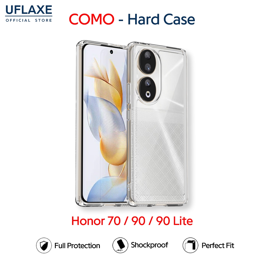 UFLAXE COMO - เคส Honor 70 / Honor 90 / Honor 90 Lite 5G - เคสแข็งใสกันเหลืองกันกระแทก เคสโทรศัพท์บางเฉียบป้องกันรอยนิ้วมือ