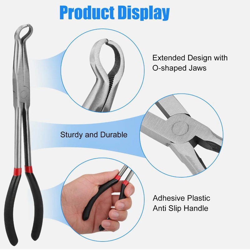 3PCS ท่อ Gripper Plier เหล็กคาร์บอน Spark Plug คีมถอดเครื่องมือยาวรถไฟฟ้า Disconnect Plier หม้อน้ําท่อ Clamp - รูปที่ 5