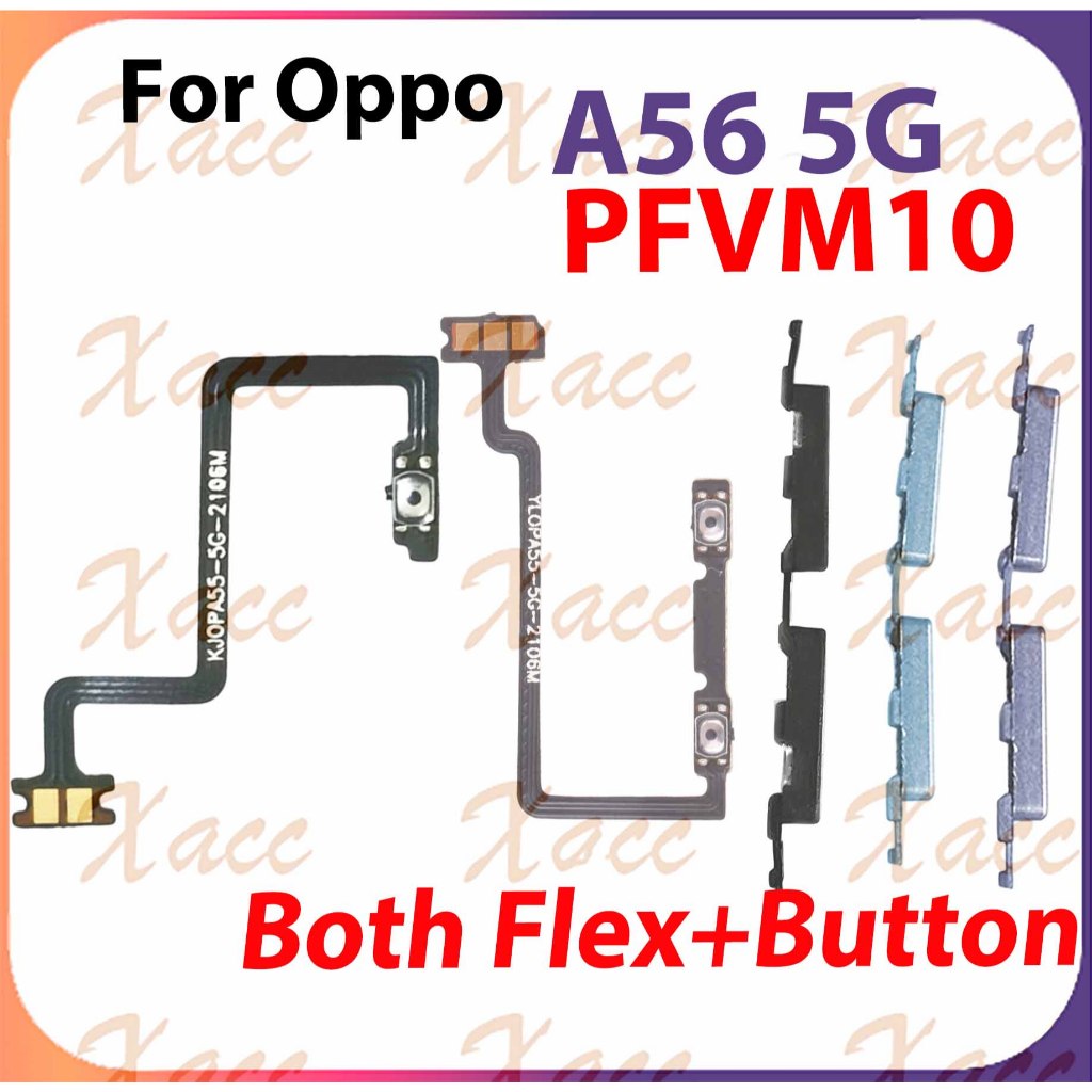 สําหรับ OPPO A56 5G PFVM10 ปุ่มปรับระดับเสียงสายไฟ Flex Cable พร้อม ON OFF ด้านข้าง Key Output Ribbon Repair Part เปลี่ยนการติดตั้งโทรศัพท์