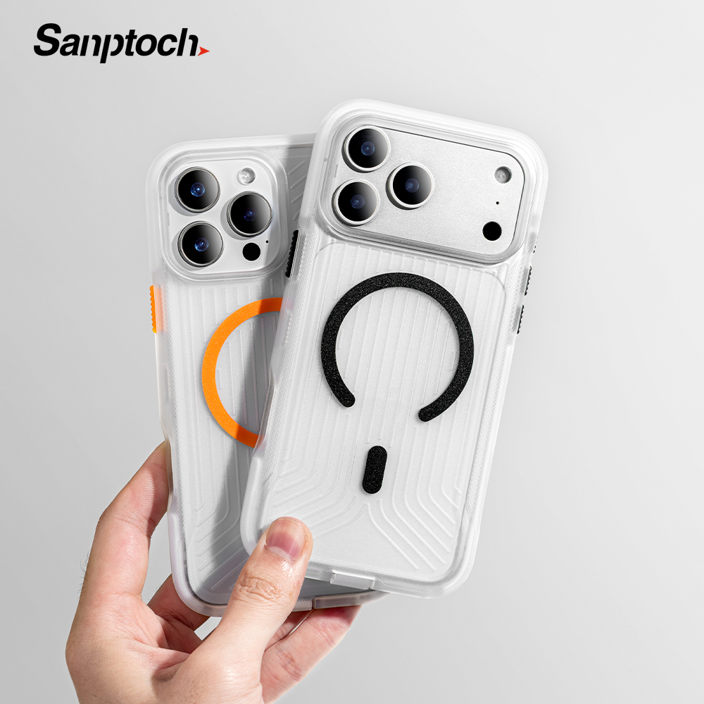 Sanptoch สําหรับแม่เหล็กอย่างเป็นทางการหรูหรา Matte เคสโทรศัพท์สําหรับ iPhone 18 17 16 15 14 13 Pro Max กันกระแทกกันชนฝาครอบป้องกันสําหรับ iPhone 17 Air Premium Anti-slip Texture ปลอก
