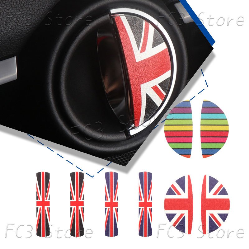 2 ชิ้น Auto ภายในรถ 3D ประตูดึงสติกเกอร์สําหรับ Mini Cooper Countryman R55 R56 F53 F54 F55 F57 F60 อ