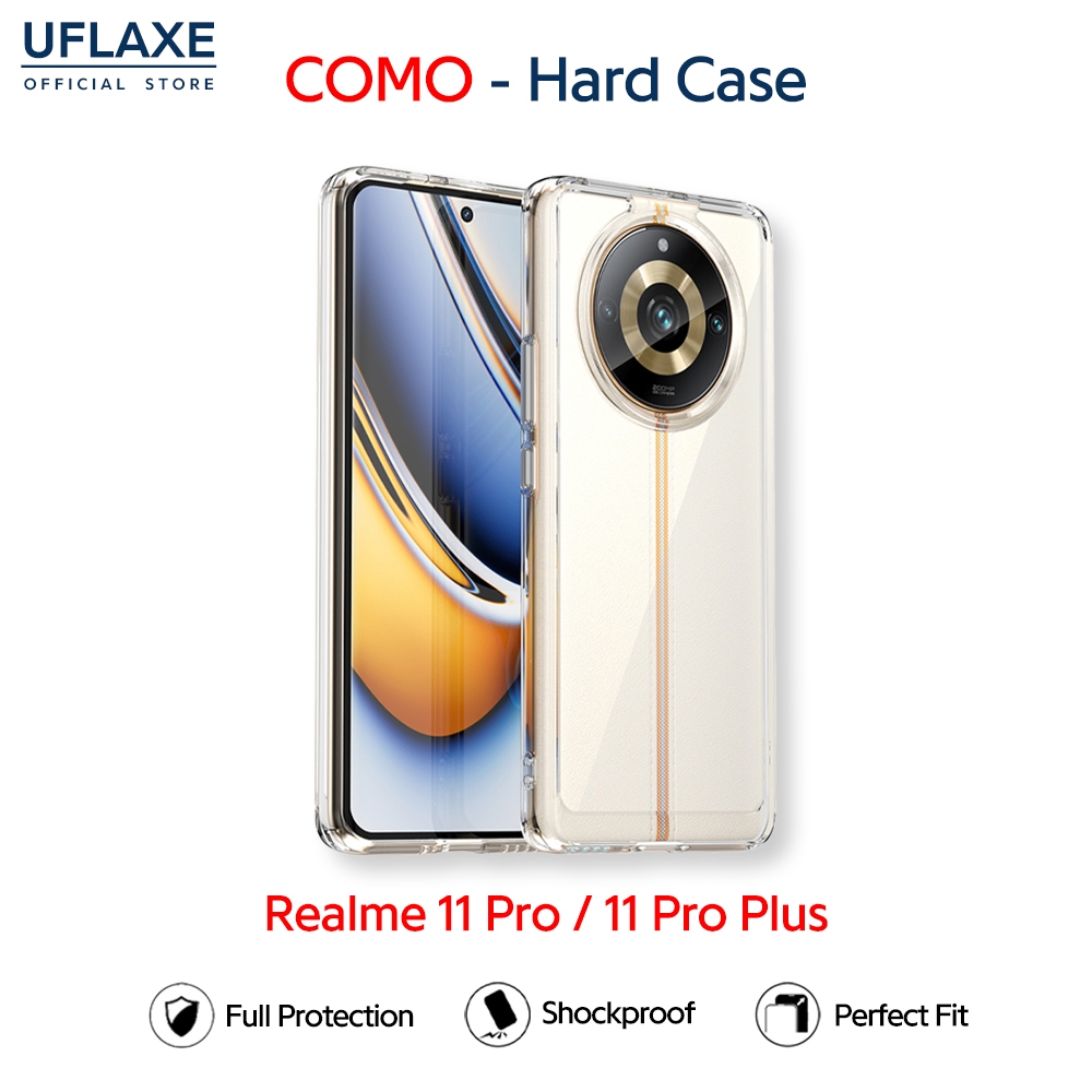 UFLAXE COMO - เคส Realme 11 Pro / Realme 11 Pro Plus 5G - เคสแข็งใสกันเหลืองกันกระแทก เคสโทรศัพท์บางเฉียบป้องกันรอยนิ้วมือ