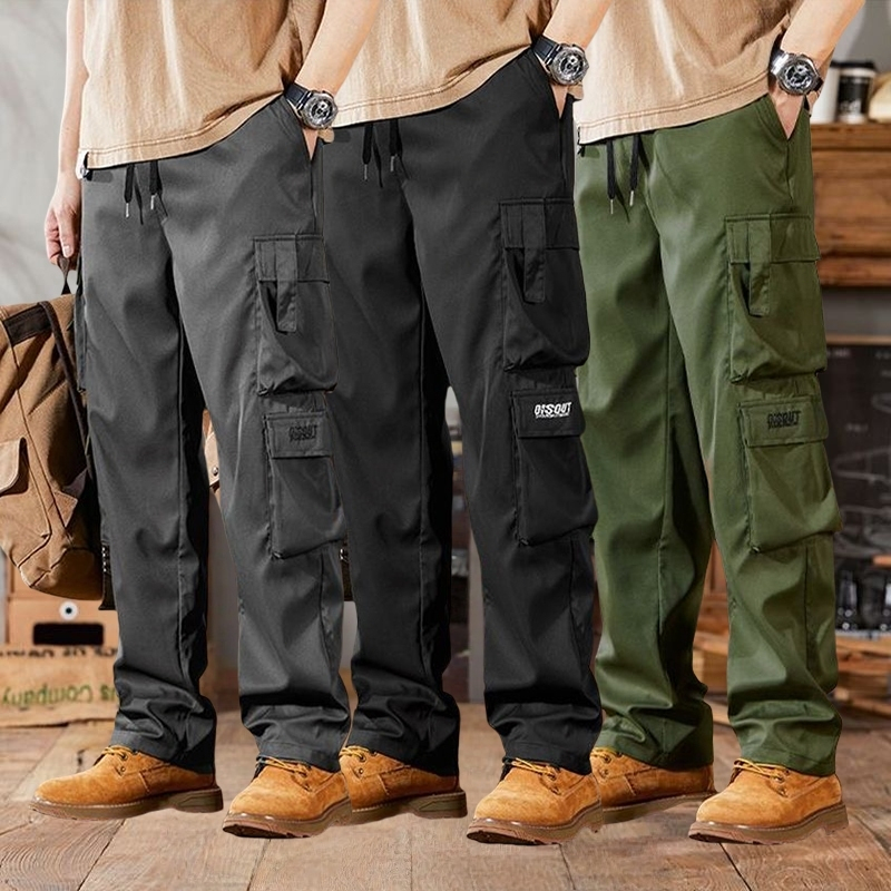 กางเกงคาร์โก้ผู้ชาย ออกแบบมาเพื่อความสะดวกในการใช้งาน มีหลากหลายกระเป๋าและสวมใส่ง่าย
