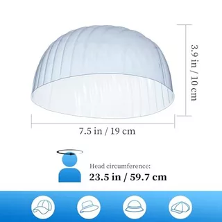 ดันทรงหมวก PVC 10 ชิ้น รองหมวก ป้องกันเสียทรง ใช้ตั้งโชว์หรือจัดระเบียบหมวก