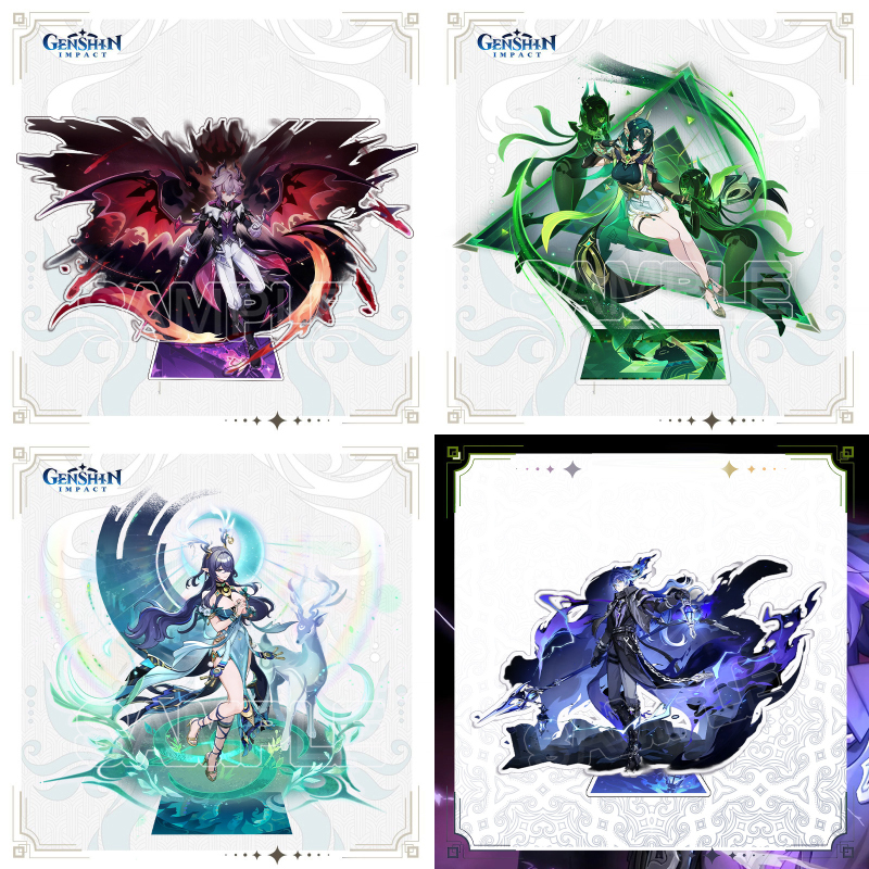 Genshin impact รูป Durin Skirk Flins ขาตั้งอะคริลิค ขาตั้ง Furina