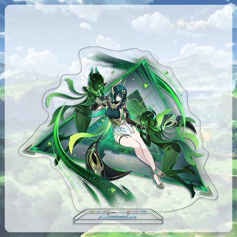 Genshin Impact Nefer Kinich อะคริลิคขาตั้ง Genshin Impact รูปของเล่นพวงกุญแจ