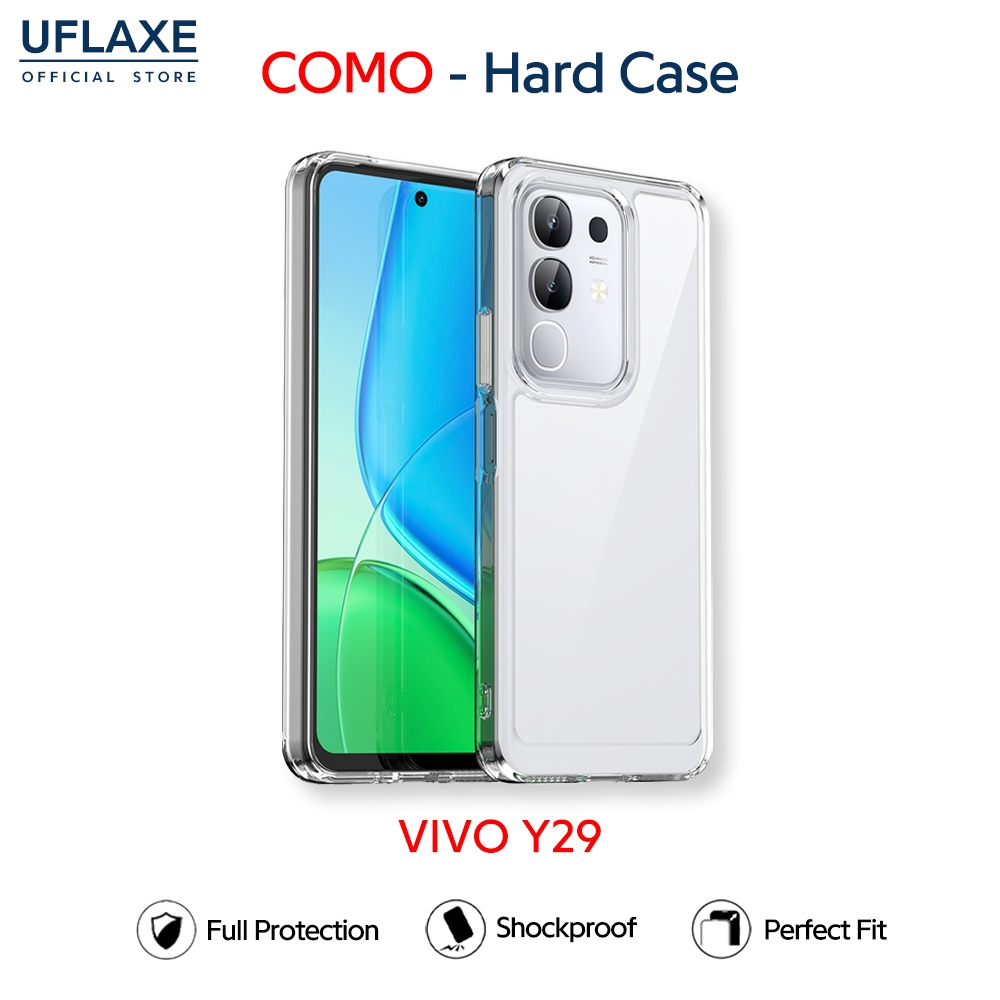 UFLAXE COMO - เคส VIVO Y29 - เคสแข็งใสกันเหลืองกันกระแทก เคสโทรศัพท์บางเฉียบป้องกันรอยนิ้วมือ