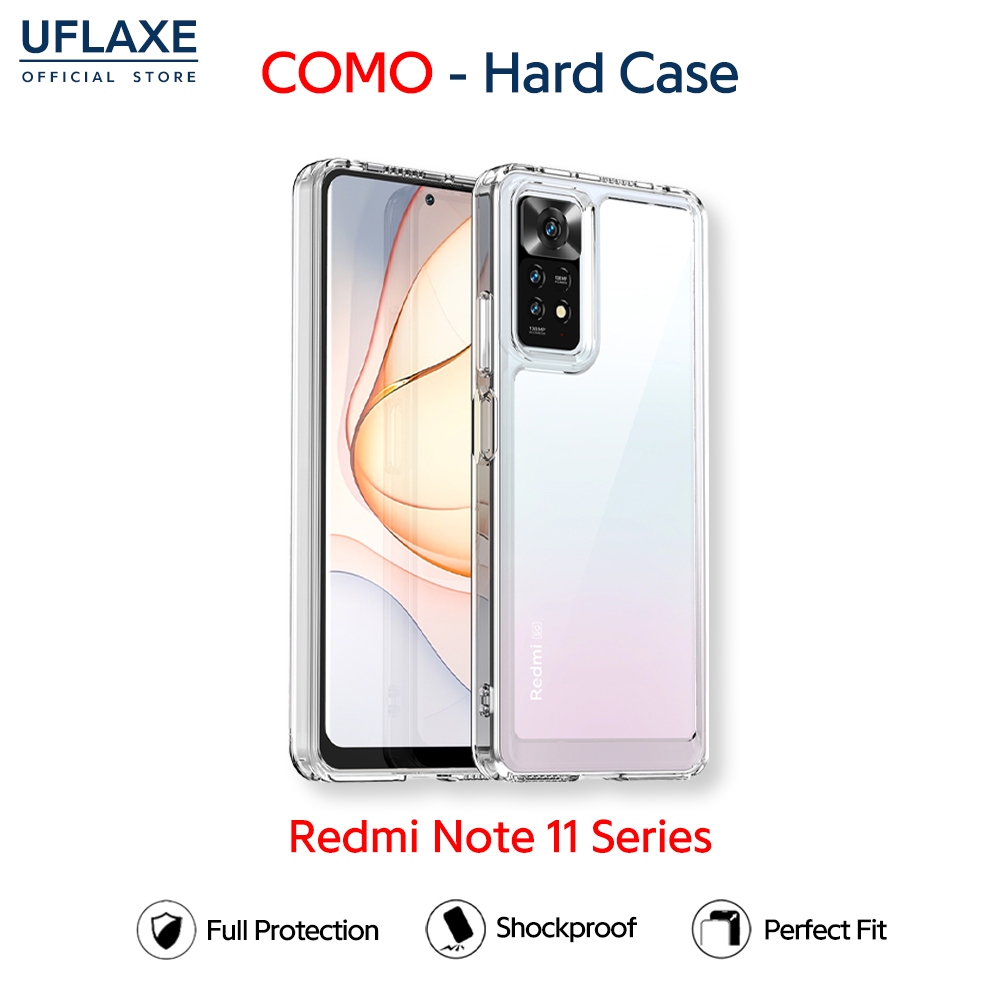 UFLAXE COMO - เคส Xiaomi Redmi Note 11 / 11S / Redmi Note 11 Pro Plus 5G - เคสแข็งกันกระแทกกันเหลืองใส เคสโทรศัพท์บางทนทานป้องกันรอยนิ้วมือ