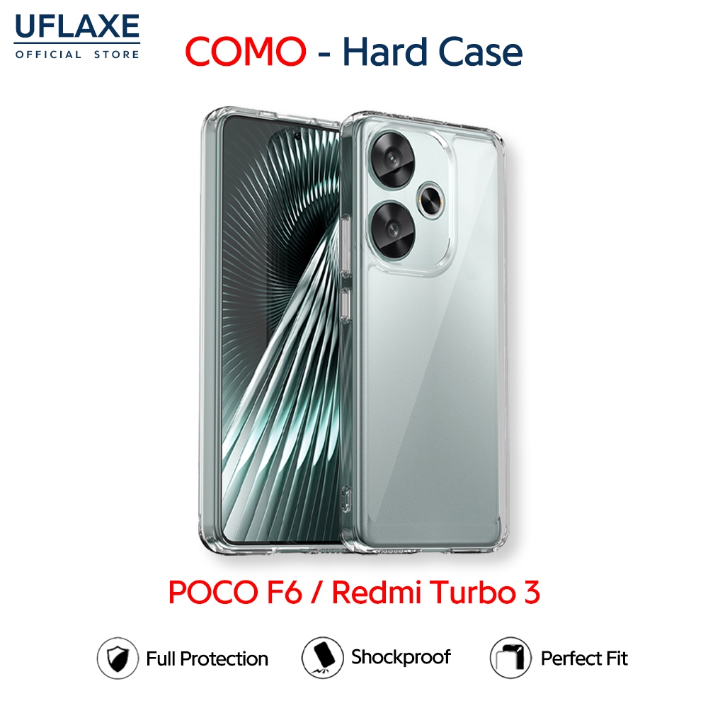 UFLAXE COMO - เคส Xiaomi POCO F6 / Redmi Turbo 3 - เคสแข็งใสกันเหลืองกันกระแทก เคสโทรศัพท์บางเฉียบป้องกันรอยนิ้วมือ