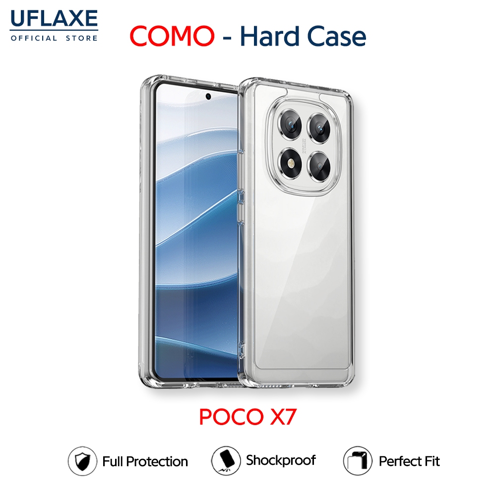 UFLAXE COMO - เคส Xiaomi POCO X7 - เคสแข็งใสกันเหลืองกันกระแทก เคสโทรศัพท์บางเฉียบป้องกันรอยนิ้วมือ