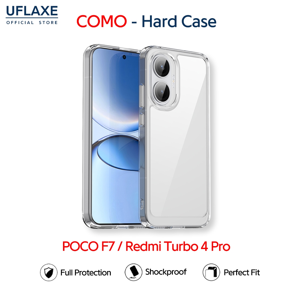 UFLAXE COMO - เคส Xiaomi POCO F7 / Redmi Turbo 4 Pro - เคสแข็งใสกันเหลืองกันกระแทก เคสโทรศัพท์บางเฉียบป้องกันรอยนิ้วมือ