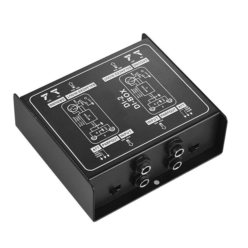 DIBOX Professional Passive Audio Direct กล่องฉีด DI-Box เสียงต่ํากีตาร์เบสช่องแปลงเสียง XLR Interfa