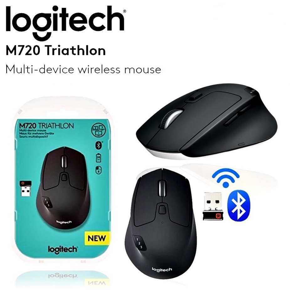 LOGITECH M720 Triathlon เมาส์ไร้สายหลายอุปกรณ์