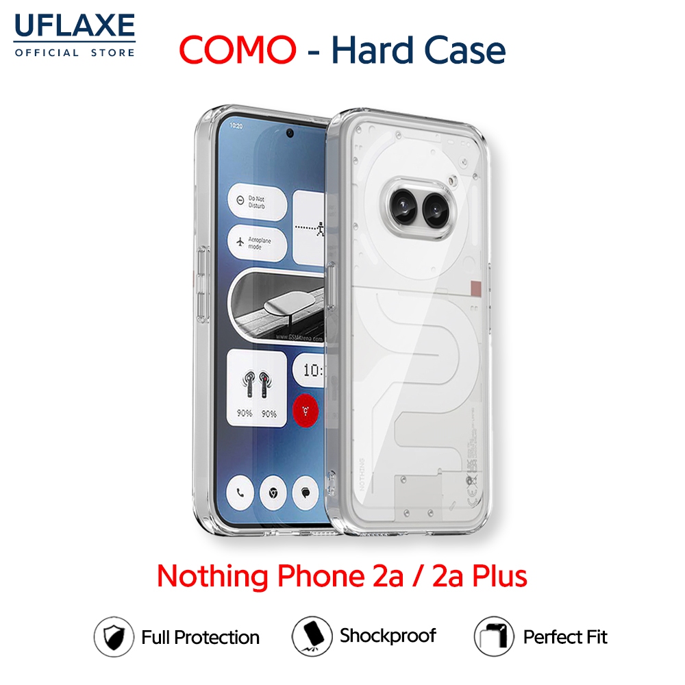UFLAXE COMO - เคส Nothing Phone 2a / Nothing Phone 2a Plus - เคสแข็งใสกันเหลืองกันกระแทก เคสโทรศัพท์บางเฉียบป้องกันรอยนิ้วมือ