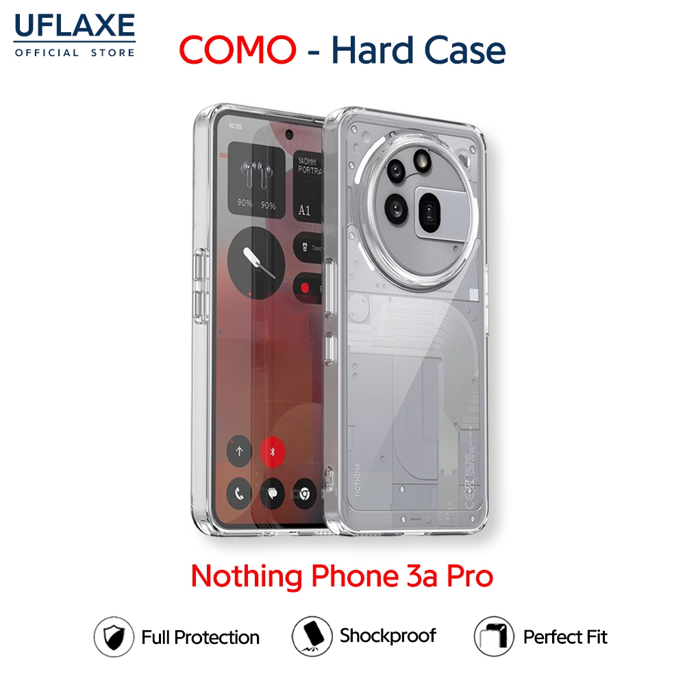 UFLAXE COMO - เคส Nothing Phone 3a Pro - เคสแข็งใสกันเหลืองกันกระแทก เคสโทรศัพท์บางเฉียบป้องกันรอยนิ้วมือ