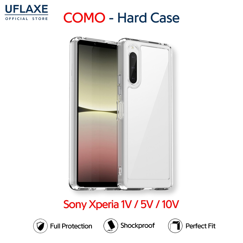 UFLAXE COMO - เคส Sony Xperia 1 V / Xperia 5 V / Xperia 10 V - เคสแข็งใสกันเหลืองกันกระแทก เคสโทรศัพท์บางเฉียบป้องกันรอยนิ้วมือ