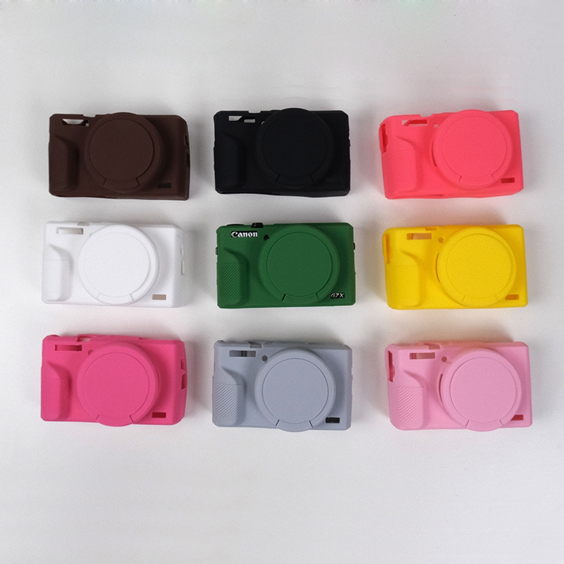 เคสผิวซิลิโคนอ่อนนุ่มสําหรับกล้อง 9C สําหรับ Canon G7X3 G7X Mark III
