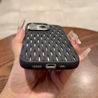 ตาข่ายระบายอากาศกรณีปกหลังซิลิโคนอ่อนนุ่มกรณีโทรศัพท์สําหรับ iPhone 17 11 12 13 14 15 16 Pro Max 14/15 Plus 17AIR การกระจายความร้อนกันกระแทกกร