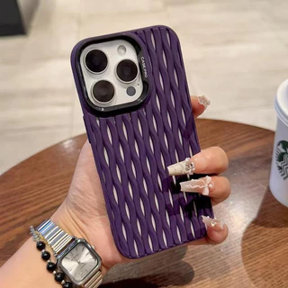 ตาข่ายระบายอากาศกรณีปกหลังซิลิโคนอ่อนนุ่มกรณีโทรศัพท์สําหรับ iPhone 17 11 12 13 14 15 16 Pro Max 14/15 Plus 17AIR การกระจายความร้อนกันกระแทกกร