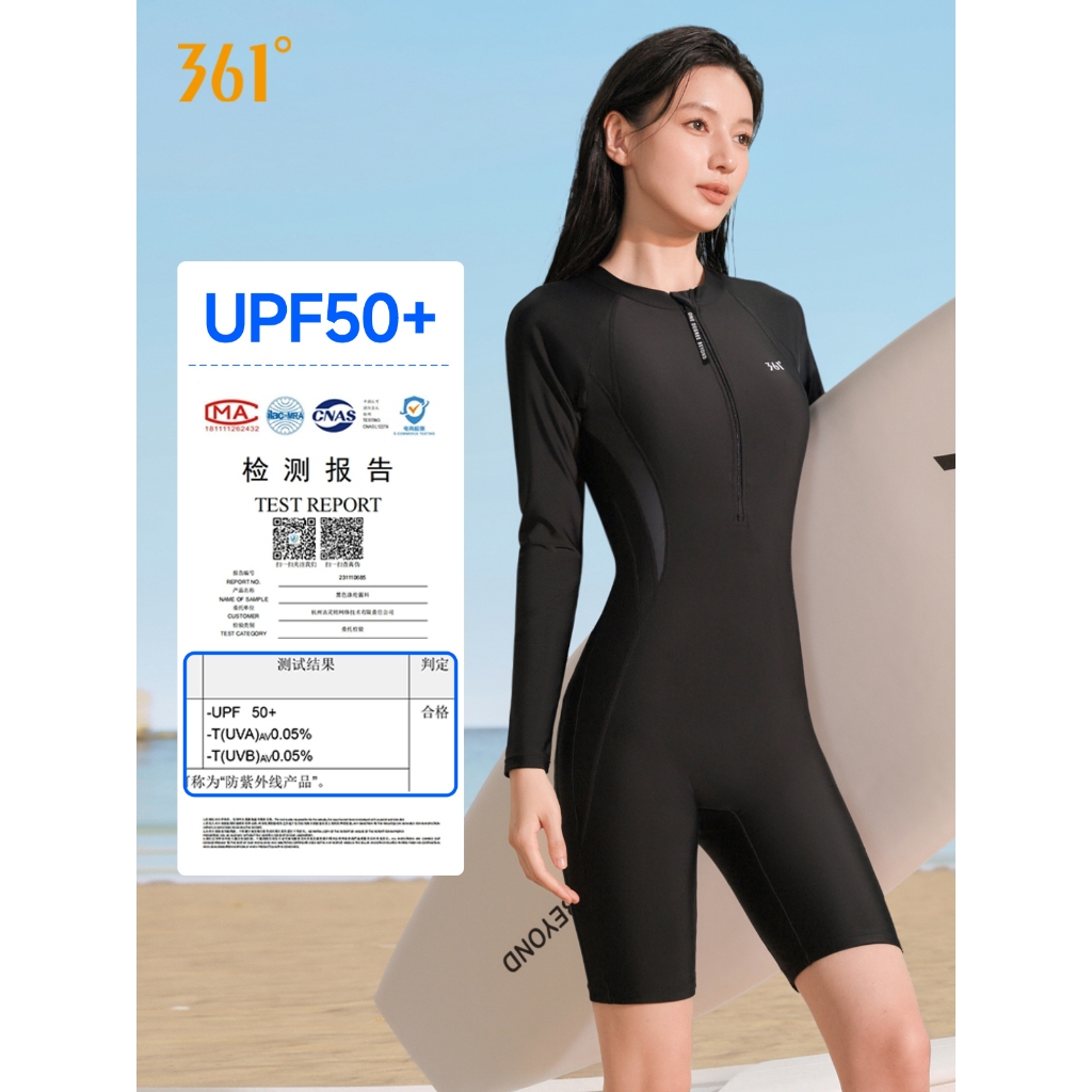 [มาใหม่] ชุดว่ายน้ํากีฬาทางน้ํา 361 องศาอินเทรนด์แขนยาว One Piece Beachwear
