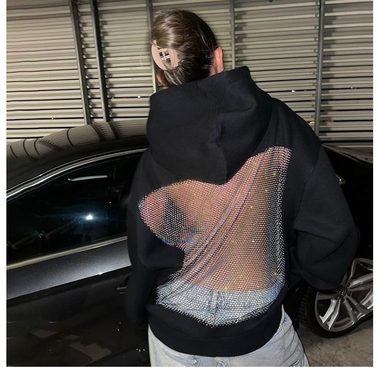 เสื้อแขนยาวสไตล์อเมริกันสำหรับผู้หญิง ออกแบบให้สวมใส่ง่ายและสบาย ในสไตล์ใหม่ของฤดูใบไม้ร่วงและหนาว ราคา ถูกที่สุด ดีลบีเคเค แกลเลอรีภาพที่ 7