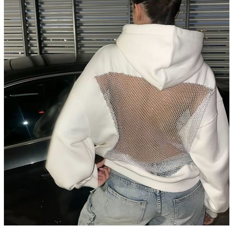 เสื้อแขนยาวสไตล์อเมริกันสำหรับผู้หญิง ออกแบบให้สวมใส่ง่ายและสบาย ในสไตล์ใหม่ของฤดูใบไม้ร่วงและหนาว ราคา ถูกที่สุด ดีลบีเคเค แกลเลอรีภาพที่ 3