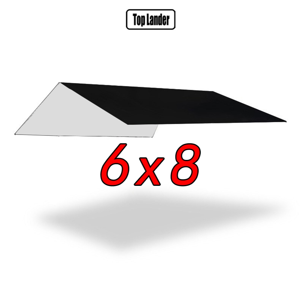ทาร์ปขนาดใหญ่ 6x8 ม. ฝ้าป้องกันฝน 300D ออกซฟอร์ด หนาแน่น นางร่มแคมป์ ขนาดยักษ์ 20 จุดแขวน สำหรับกางแ