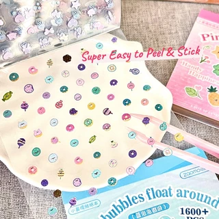 1600 PCS Mini Deco สติกเกอร์หนังสือน่ารัก Emoji สติกเกอร์ชุดการ์ตูน Bow Knot Journal โทรศัพท์เล็บตกแต่งสติกเกอร์กันน้ํา DIY Collage