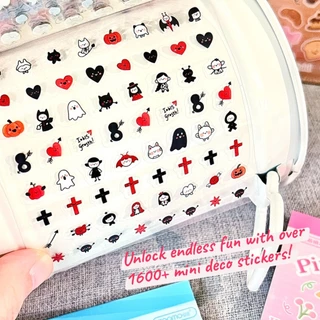 1600 PCS Mini Deco สติกเกอร์หนังสือน่ารัก Emoji สติกเกอร์ชุดการ์ตูน Bow Knot Journal โทรศัพท์เล็บตกแต่งสติกเกอร์กันน้ํา DIY Collage