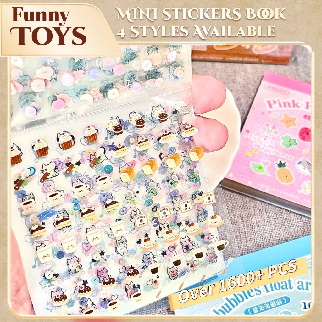 1600 PCS Mini Deco สติกเกอร์หนังสือน่ารัก Emoji สติกเกอร์ชุดการ์ตูน Bow Knot Journal โทรศัพท์เล็บตกแต่งสติกเกอร์กันน้ํา DIY Collage