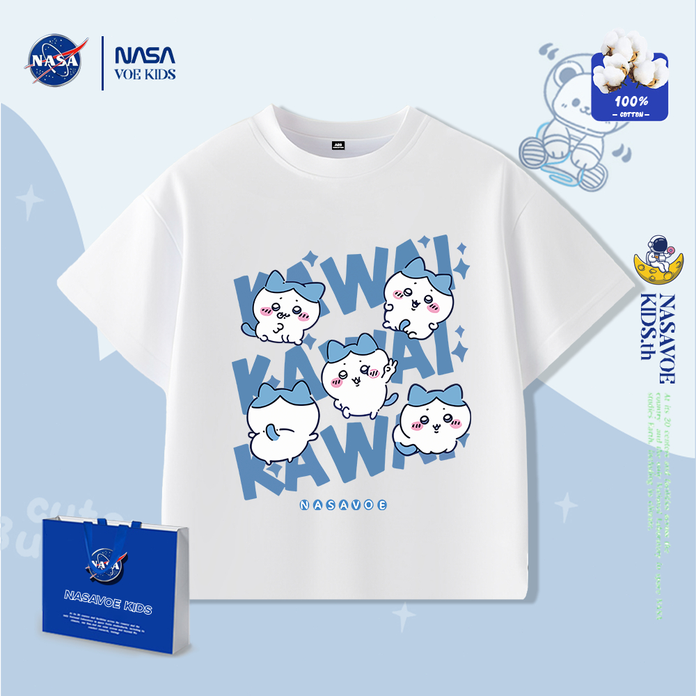 [จัดส่งด่วนภายใน 24 ชั่วโมง] เสื้อยืดแขนสั้นเด็กชาย CHIKAWA ผลิตจากผ้าฝ้ายแท้ 100% สวมใส่สบาย นุ่ม เหมาะสำหรับสวมใส่ในชีวิตประจำวัน