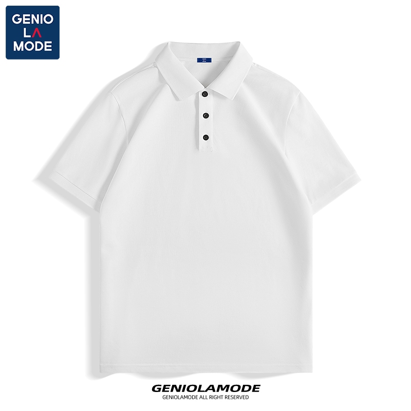 GENIO LAMODE  เสื้อโปโล unisex ผู้ชาย ผู้หญิง สองสีตัดกัน ผ้าเย็นสบาย กันแดด UPF50+ ระบายอากาศดี ทรงหลวม สวมใส่สบาย S-5XL
