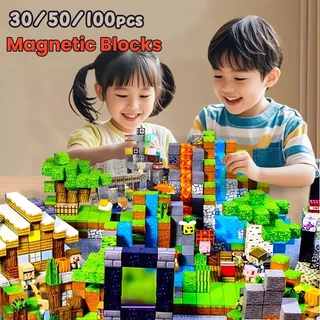 AIYIN บล็อกตัวต่อแม่เหล็ก ใหม่-ของเล่นปริศนาธีมเกม  บล็อกแม่เหล็กเพื่อการศึกษา ของเล่นสร้าง