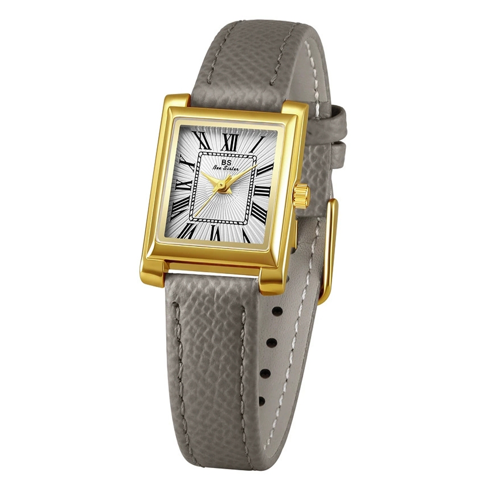 BS Bee Sister 1875 นาฬิกาผู้หญิงแฟชั่นคลาสสิกหนัง Elegant Quartz นาฬิกาผู้หญิง