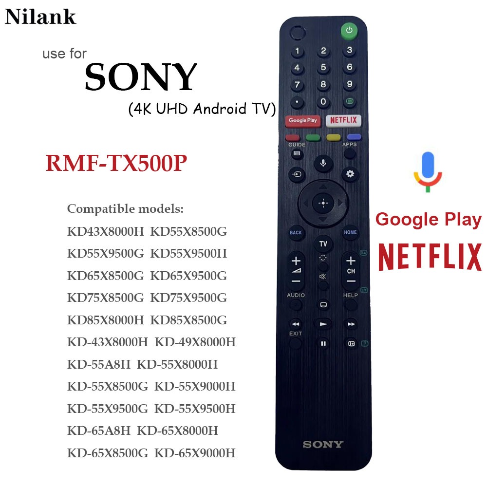 รีโมทคอนโทรลเหมาะสําหรับ SONY LCD LED TV พร้อม Voice RMF-TX500P RMF-TX 520P RMF-TX500U RMF-TX520E RM