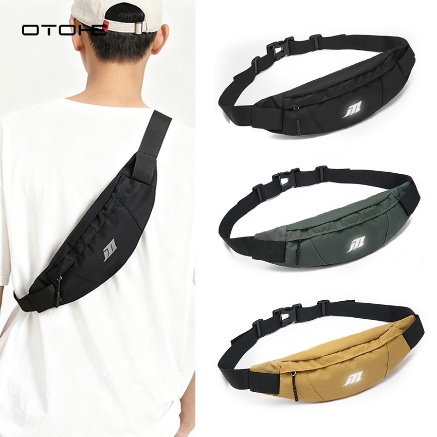 OTOHE แฟชั่น Unisex กีฬากลางแจ้งกระเป๋าคาดเอวกันน้ําปรับวิ่งเอว Fanny Pack พร้อมการออกแบบสะท้อนแสง