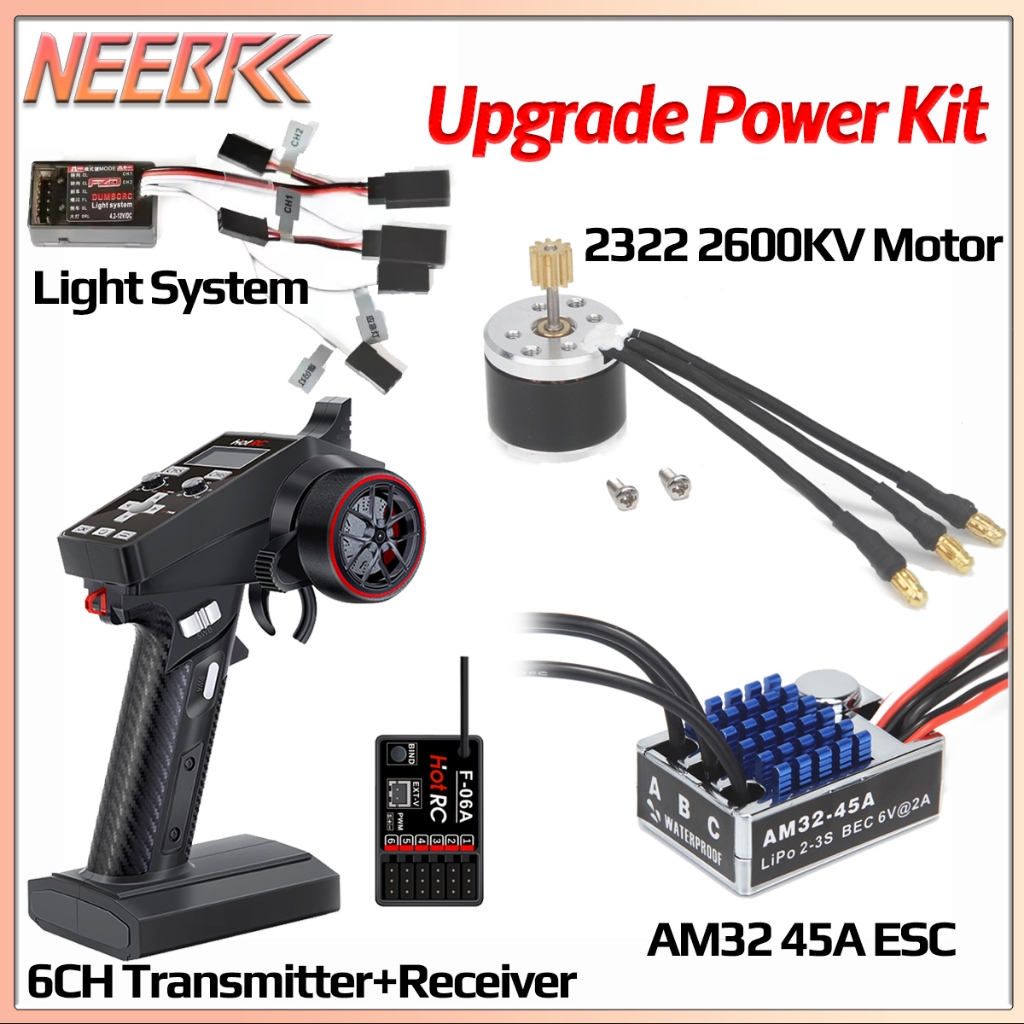 NEEBRC 2322 2600KV Outrunner มอเตอร์ไร้แปรง AM32 45A ESC Original SM3.0 ปลั๊ก 6CH เครื่องส่งสัญญาณแล