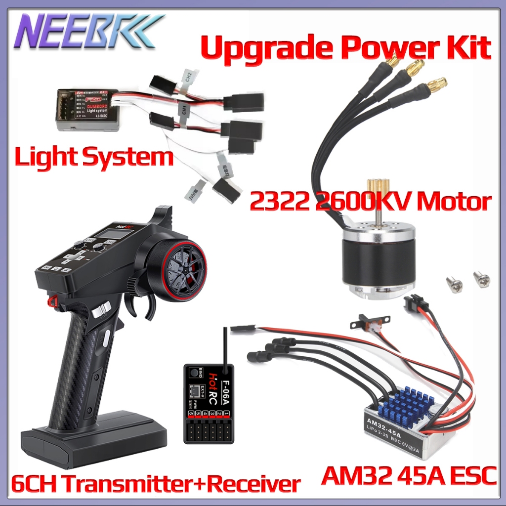 2322 2600KV Outrunner มอเตอร์ไร้แปรง AM32 45A ESC Original SM3.0 ปลั๊ก 6CH เครื่องส่งสัญญาณและตัวรับ